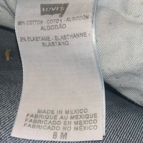 Levis 515 Medium Wash Denim Mid Rise Boot Cut Jeans Stretch Womens 8 Casual - Picture 8 of 8